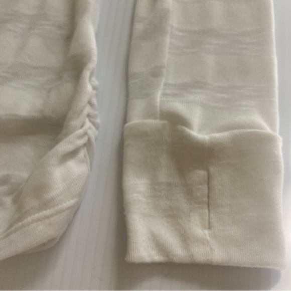 Maurices Think Happy Embellished Long Sleeve Heathered Stripe Tee Shirt M - Picture 5 of 9